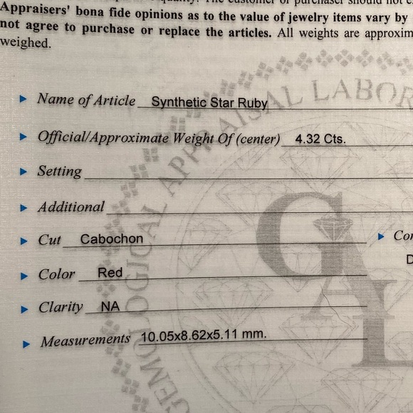 AMAZING Synthetic Star Ruby loose stone - Picture 4 of 8